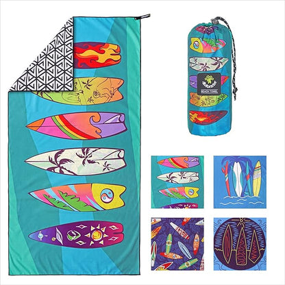 4Monster Microfiber Beach Towel Quick Dry,Super Absorbent Lightweight Travel Towel for Swimmers, Sand Free Camping Towel, Beach Towels for Pool,Swim,Water Sports,Yoga
