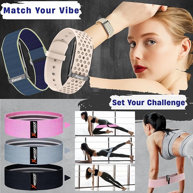 Screenless - Smart Health & Activity Tracker with 3 Premium Resistance Bands | Track Heart Rate, Sleep & Activity | Tone, Strengthen & Sculpt at Home or on The Go