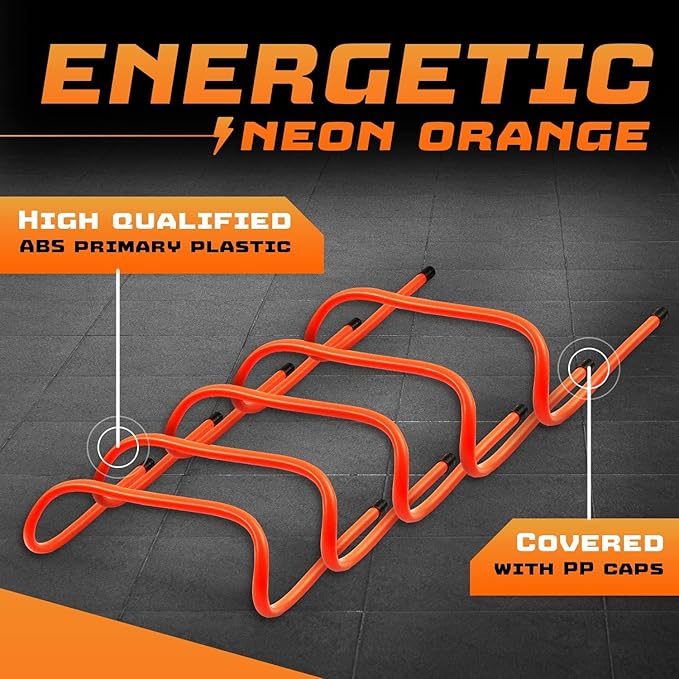 Yes4All Agility Speed Training Agility Hurdles for Athletes - 5 Pack - Speed and Agility Training Equipment for Soccer Basketball Football Hurdle Training