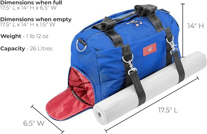 Live Well 360 Gym Duffel Bag for Men or Women – Bag with Shoe, Laptop & Wet Compartment - Perfect Sports or Workout Shoulder Bag with Multiple Compartments – CrossFit, Yoga, Boxing - THE LUXX