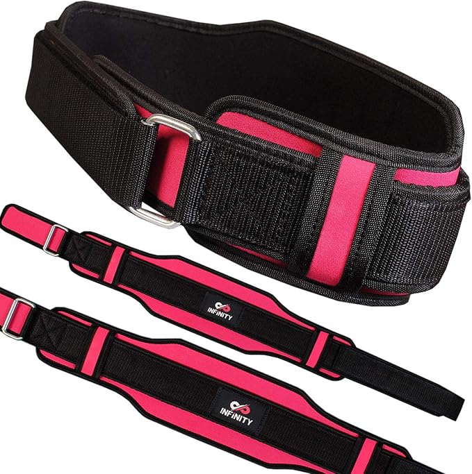 Neoprene Weight Lifting Belts Double Back Support Gym Workout Training Fitness