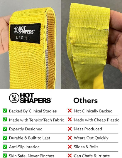 Hot Shapers Resistance Bands for Working Out – Exercise Bands Resistance Set for Women & Men – Home Gym Equipment for Strength Training, Stretching, Physical Therapy, Glutes & Full-Body Workouts
