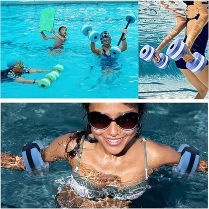 Eanpet Sports Water Weights for Pool Exercise Water Aerobics Equipment Combo Set High Density Aquatic Exercise Dumbbells Aqua Pool Fitness