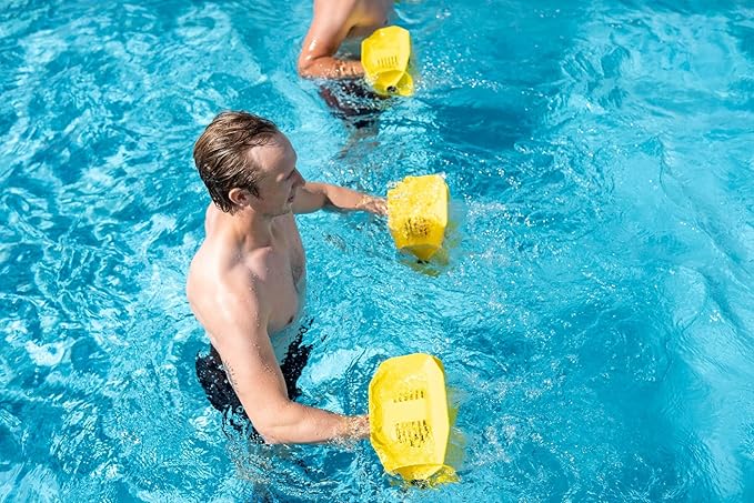 Hydro Tone Functional Aquatic Dumbbells for Pool Exercise Enhance Strength and Resistance Versatile 3D Design Durable Hi-impact Polypropylene Made in the USA Pair