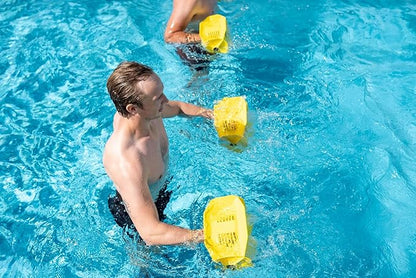 Hydro Tone Functional Aquatic Dumbbells for Pool Exercise Enhance Strength and Resistance Versatile 3D Design Durable Hi-impact Polypropylene Made in the USA Pair