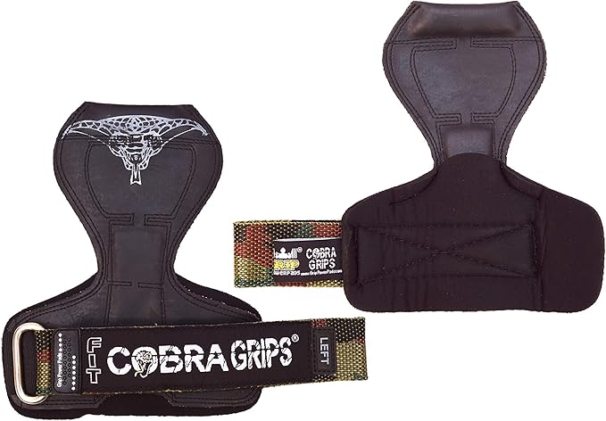 Cobra Grips PRO Weight Lifting Gloves Heavy Duty Straps Alternative with Power Lifting Hooks Padded Wrist Support for Deadlifts & Bodybuilding