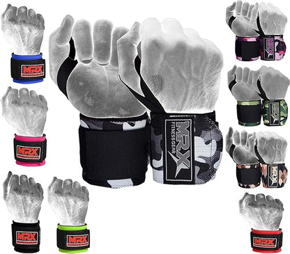 MRX Weight Lifting Wrist Wraps for Wrist Support Lifting Straps Gym Bodybuilding Training Workout for Men and Women