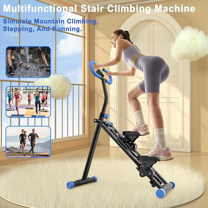 Stair Stepper for Home, 265lbs Vertical Climber Machine for Full-Body Exercise, Resistance Home-Upgrade Climber Fitness Equipment with Stable Frame Adjustable Handlebar for Women Men