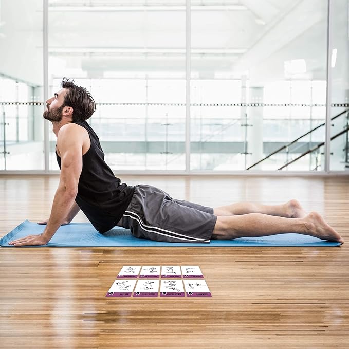 NewMe Fitness Pilates Workout Cards, Instructional Fitness Deck for Women & Men, Beginner Fitness Guide to Training Exercises at Home or Gym