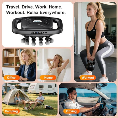 Deep Tissue Massager Gun for Back, Shoulder and Neck Pain Relief, Powerful Shoulders, Back Massager, Legs, Foot Massager & Full Body Muscle Recovery with 20 Massage Heads, 3 Modes & 30 Speed