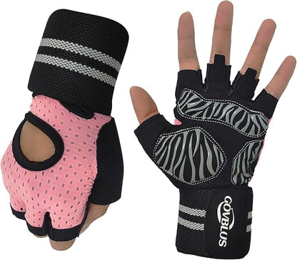 Workout Gloves for Men and Women,Gym Gloves for Weight Lifting with Wrist Support,Exercise,Rock Climbing, Biking,Training,Fitness,Pull up,Fingerless, Breathable and Snug fit