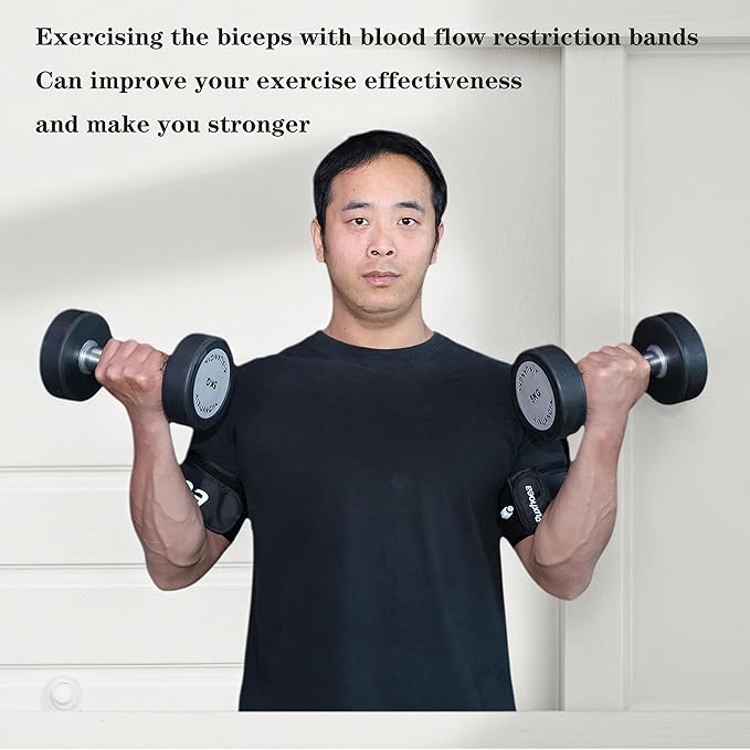 BFR Blood Flow Restriction Bands for Arms Legs Occlusion Training,Build Muscle Without Weightlifting Accurate Pump to Precisely Apply Pressure, for Men and Women Fitness Workouts