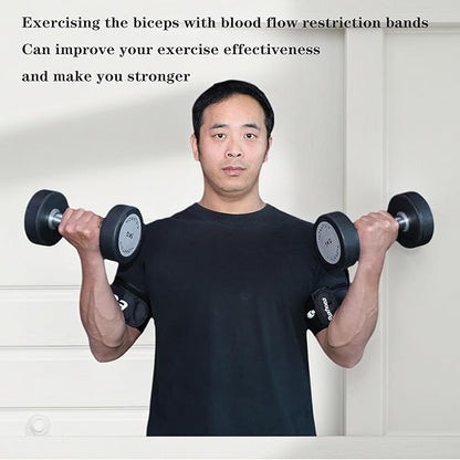 BFR Blood Flow Restriction Bands for Arms Legs Occlusion Training,Build Muscle Without Weightlifting Accurate Pump to Precisely Apply Pressure, for Men and Women Fitness Workouts