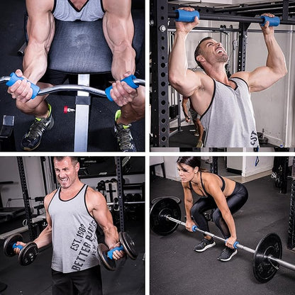 Fat Gripz - Thick Grips - Increased Muscle Fiber Activation - Bigger Arms (4x Men's Health Award Winner)