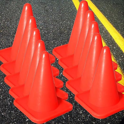 BlueDot Trading 4” Orange Traffic Cones Mini Plastic Sports Cones for Agility Training, RC Racing, Outdoor Activities, Party Games, 40 Pieces