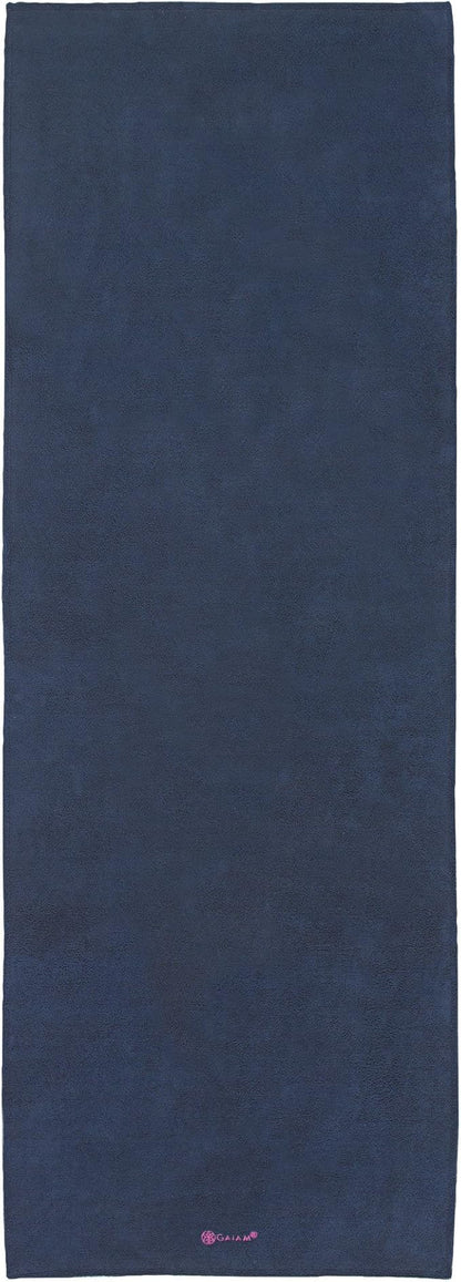 Gaiam Grippy Non Slip Yoga Mat Towel - Fast Drying Towel - Ideal For Hot Yoga - Microfiber And Machine Washable - Grip Backing