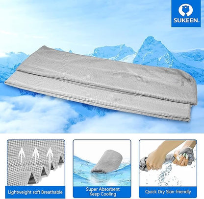 Sukeen Cooling Towel (40"x12"), Ice Towel, Soft Breathable Cooling Towels for Hot Weather, Gym Towels for Sport, Yoga, Running, Workout, Camping, Fitness,Workout & More Activities