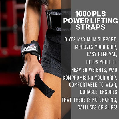 Schiek Sports Power Lifting Straps (1000-PLS)