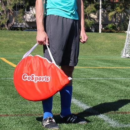 GoSports Portable Pop-Up Soccer Goals for Backyard - Kids & Adults - Set of Two Nets with Agility Training Cones and Carrying Case