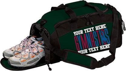 Personalized Men’s Gymnastics Duffel Bag – Custom Name & Team Colors Gym Bag for Boys Gymnast – Athlete Gear Bag for Practice, Meets & Travel