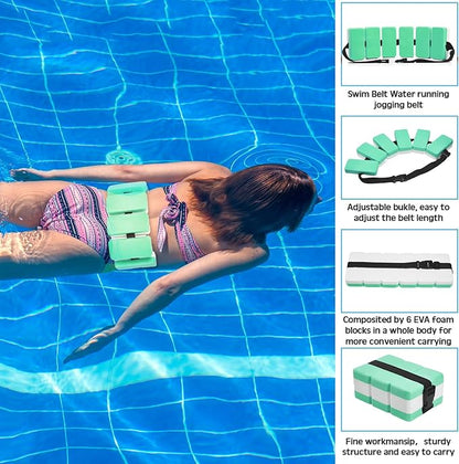 5 Pcs Pool Aquatic Exercise Set Including 2 Lightweight Water Dumbbells, 2 Ankle Swimming Weights, and Swim Belt Water Exercise Equipment for Aquatic Aerobics