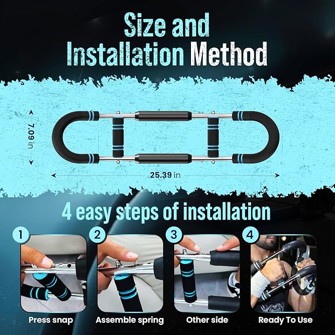 Twister Arm Trainer for Men, Adjustable 5 Resistance Levels (40-130 lbs) Chest Workout Equipment, Portable Body Fitness Targets Biceps/Clip/Thigh Machine for Home & Gym