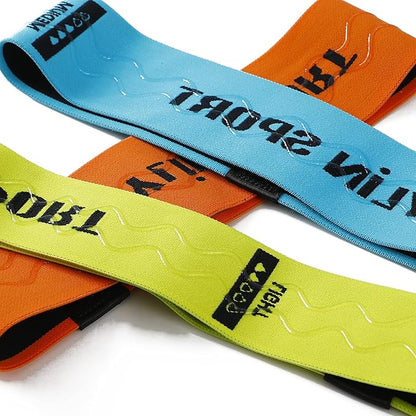 KYLIN SPORT Fabric Loop Resistance Band Non-Slip Workout Bands Hip Bands Hip Booty Exercise Resistance Band Workout Loop Bands for Legs and Butt, Activate Glutes and Thigh (Set of 3)