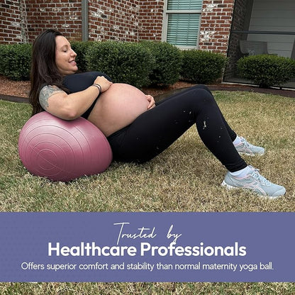 Meex Peanut Ball Labor - Durable and Thick Birthing Ball for Pregnancy - Peanut Ball Pregnancy for Labor - Antiburst Birth Ball - Labor Ball - Peanut Exercise Ball - Pregnancy Ball - Pump Included