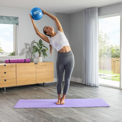 Core Balance 9 Inch Anti Burst Pilates Ball - Mini Exercise Ball for Yoga, Barre, Stretching and Core Stability Workout