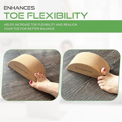 Soxsense Half Moon Recovery Block & Calf Stretching- Improve Balance, Stability & Foot Mobility/Calf Stretcher for Plantar Fasciitis Relief/Yoga & Pilates Balance Trainer