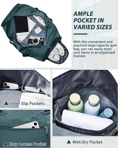 Gym Bag Womens,Travel Duffel Carry on Bag Sport Tote Bag Weekend Overnight Bag