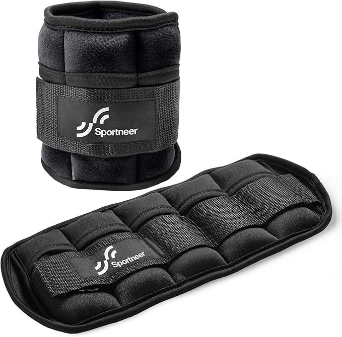 Sportneer Adjustable Ankle/Wrist Weights for Men Women Kids, Weighted Leg & Cuff Strength Training for Yoga Walking Running Aerobics Gym Fitness Physical Therapy