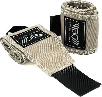 WARM BODY COLD MIND - Premium Cotton Weight Lifting Wrist Wraps for Cross Training, Powerlifting, Deadlift, Weightlifting, Gym, Wrist Straps, Workout, Fitness, Heavy-Duty Support with Thumb Loop
