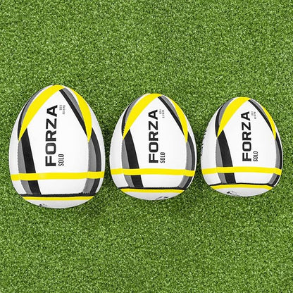 FORZA Rebounder Rugby Ball - Size 3, 4 & 5 Rugby Balls | Improve Reaction Times, Reflexes & Passing Accuracy | Half Rugby Ball | Rugby Training Equipment