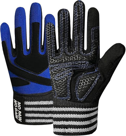 FINGER TEN Weightlifting Workout Gloves Full Half Finger with Wrist Strap Support, Padded Grip for Weight Lifting Gym Fitness Exercise Training Men Male