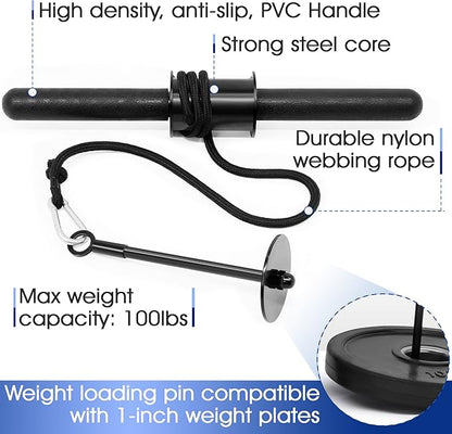 Yes4All Wrist and Forearm Blaster, Build Massive Grip Strength & Muscles with Steel Wrist Roller & Forearm Roller, Heavy Duty Arm Blaster Fits 1" & 2" Weight Plates, Improve Lifting Power