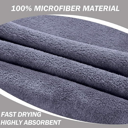 BOBOR 3-Pack 14 x 29 Inch Gym Towels, Workout Sweat Towel for Men Gym, Super Absorbent, Fast Drying Fitness Exercise Towels for Sweat, Soft Microfiber (Gray 3 Pack, 14" x 29")