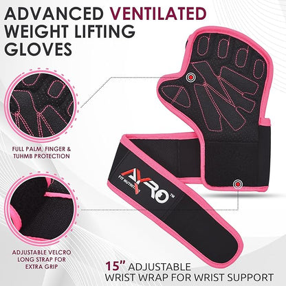 AYRO Workout Gloves for Men & Women – Gym Gloves for Men, Weight Lifting Gloves, with Wrist Support, Breathable Palm Padding, Non-Slip Grip – Ideal for Gym, Fitness, Cross Training, Cycling Gloves