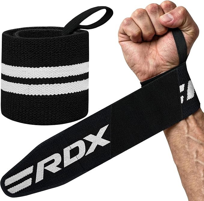 RDX Wrist Wraps for Weightlifting (Pair), IPL USPA Approved, Elasticated 18” Cotton Straps Support with Thumb Loop, Gym Wrap for Weight Lifting Powerlifting Competition Strength Training Bodybuilding