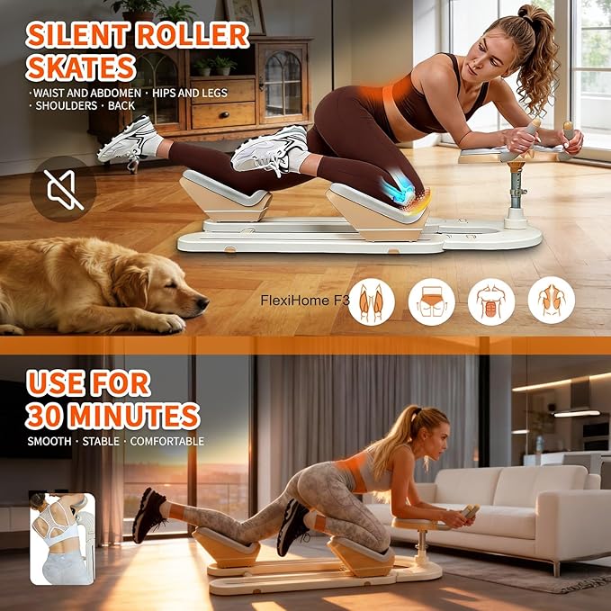 Spine Twist and Stretch Trainer, Low-Impact Home Gym Equipment for Waist Toning, Leg Stretching & Core Activation, Twist Workout Waist Leg Training Machine, Ergonomic Back Protector