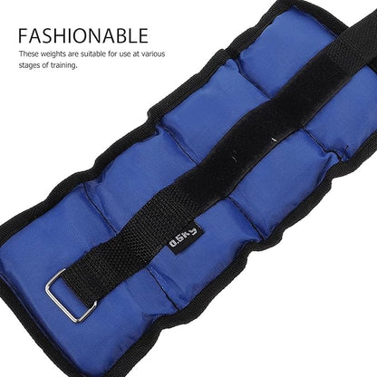 2pcs Wrist and Ankle Sandbag Weights 1kg Adjustable Weighted Straps for Women and Men Fitness Running Yoga Aerobics Workout
