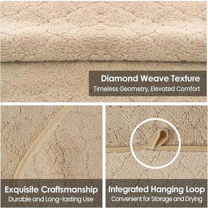 JML Microfiber Bath Towels, Oversized, Ultra Soft, Super Absorbent and Fast Drying, No Fading Large Bathroom Towel Set for Sport, Travel, Fitness, SPA and Yoga (Coral Fleece - Camel, 30 in x 60 in)