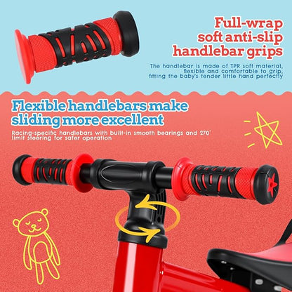 Toddler Bike, 6-in-1 Multi-Functional Kids Bicycle Convertible to Balance Bike, Trike with Training Wheels, Adjustable Saddle and All-Terrain Tires for Boys Girls Age 2-5 (Red)