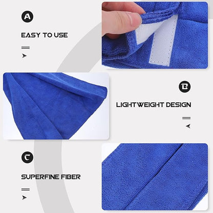 TOYANDONA Sports Sweat Towel with Hook and Quick-Dry Microfiber, Portable Gym and Yoga Fitness Sweat Absorbent Towel for Travel and Outdoor Use, Blue