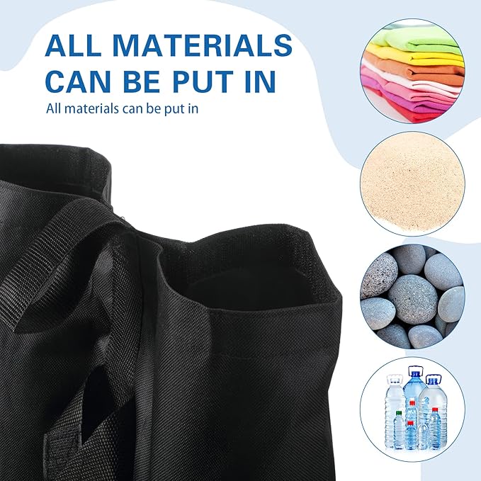 Sratte 12 Sand Bags for Weight Tent Weight Bags Canopy Weights Sand Bags Waterproof Canopy Tent Sandbags for Pop up Canopy Tent Legs Patio Gazebo Umbrella Base Pool Ladder Outdoor