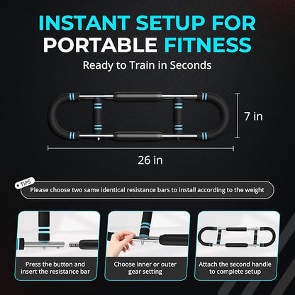 Heavy-Duty Arm Trainer for Men, 60–120 lbs – 2025 Upgraded Twister Bar for Chest & Arm Power Training
