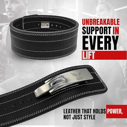 QTF'S Weight Lifting Lever Belt For Men and Women Made of Thick Leather Gym Training Belt Ideal for Weightlifting and Bodybuilding Squats and Deadlifts