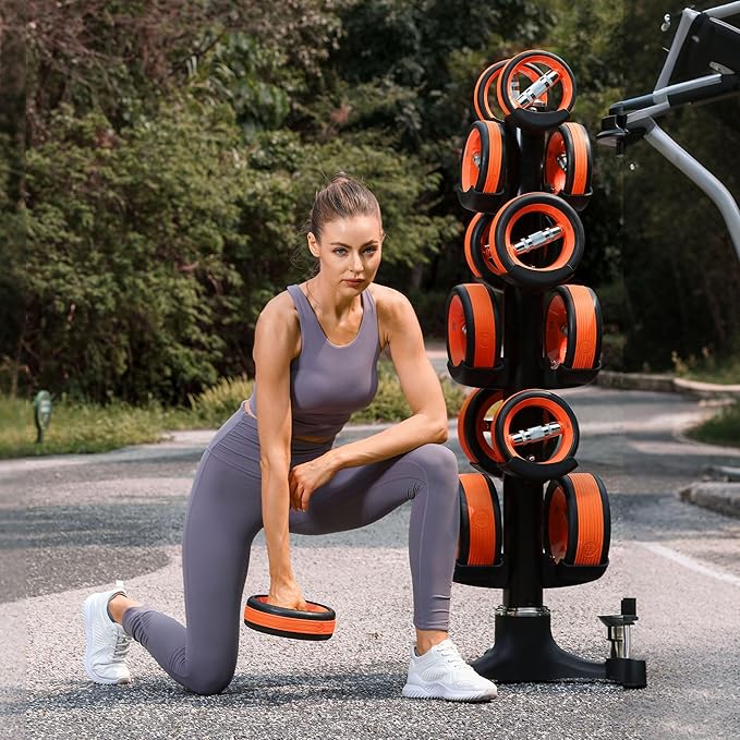 Dumbbell Weight Plates –Dual Purpose Ergonomic Fitness Equipment, Multifunctional Design for Strength Training, Full Body Workouts and Home Gym