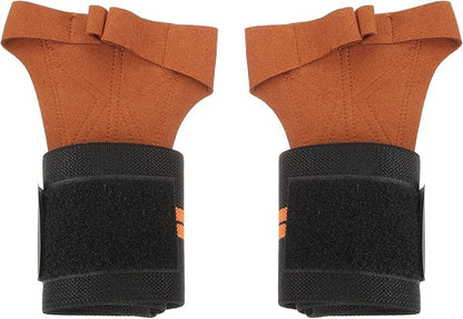 Weightlifting Gym Gloves for Men and Women, Brown M, Anti-Slip Sturdy Microfiber Palm Protection Workout Gloves with Wrist Support for Fitness Training