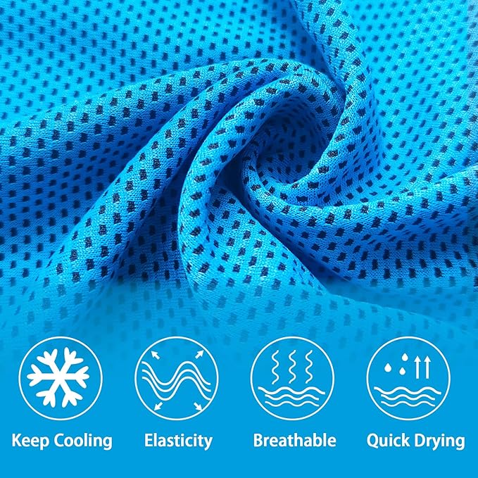 60Pack Cooling Towels for Neck and Face (40"x12"), Ice Microfiber Cooling Towels Bulk for Workout Cooling Neck Wraps Sweat Towels for Gym Yoga Golf Running Sport